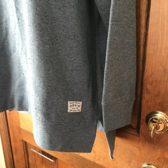 NWOT Orvis Blue Marl Crewneck Tunic-Style Sweatshirt X-Large - Picture 7 of 15